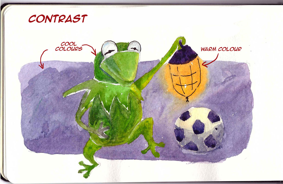 cartoon illustration contrast